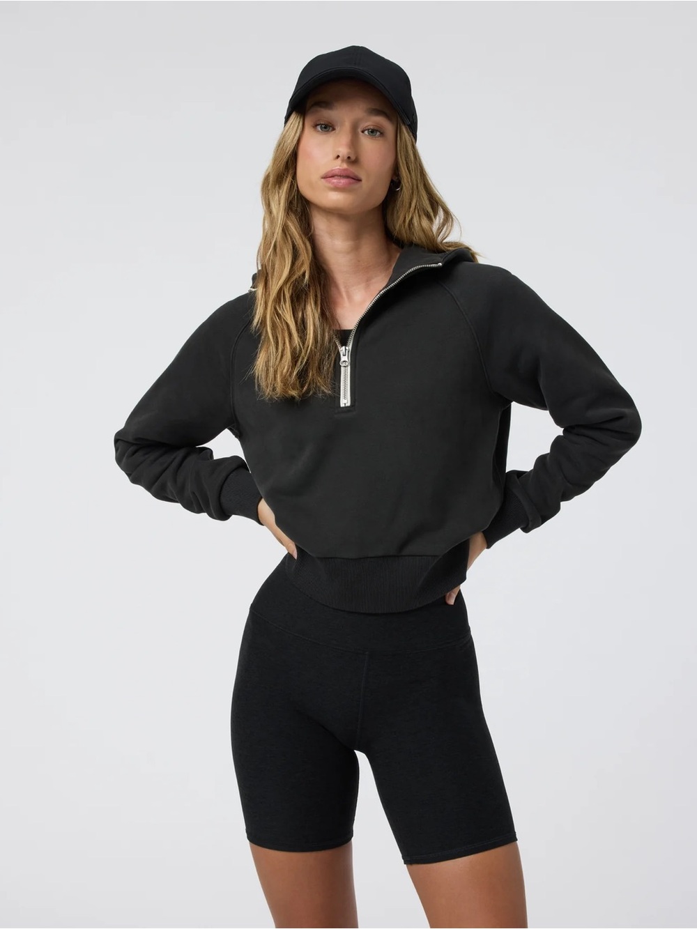 Vuori Restore Half Zip Hoodie (Washed Black)